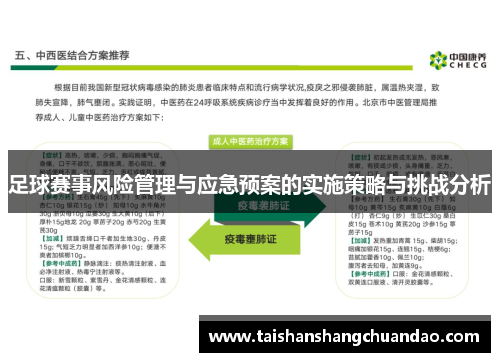 足球赛事风险管理与应急预案的实施策略与挑战分析